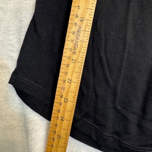 American Eagle Shirt Womens Medium Black Silver Long Sleeve Soft - Picture 4 of 5